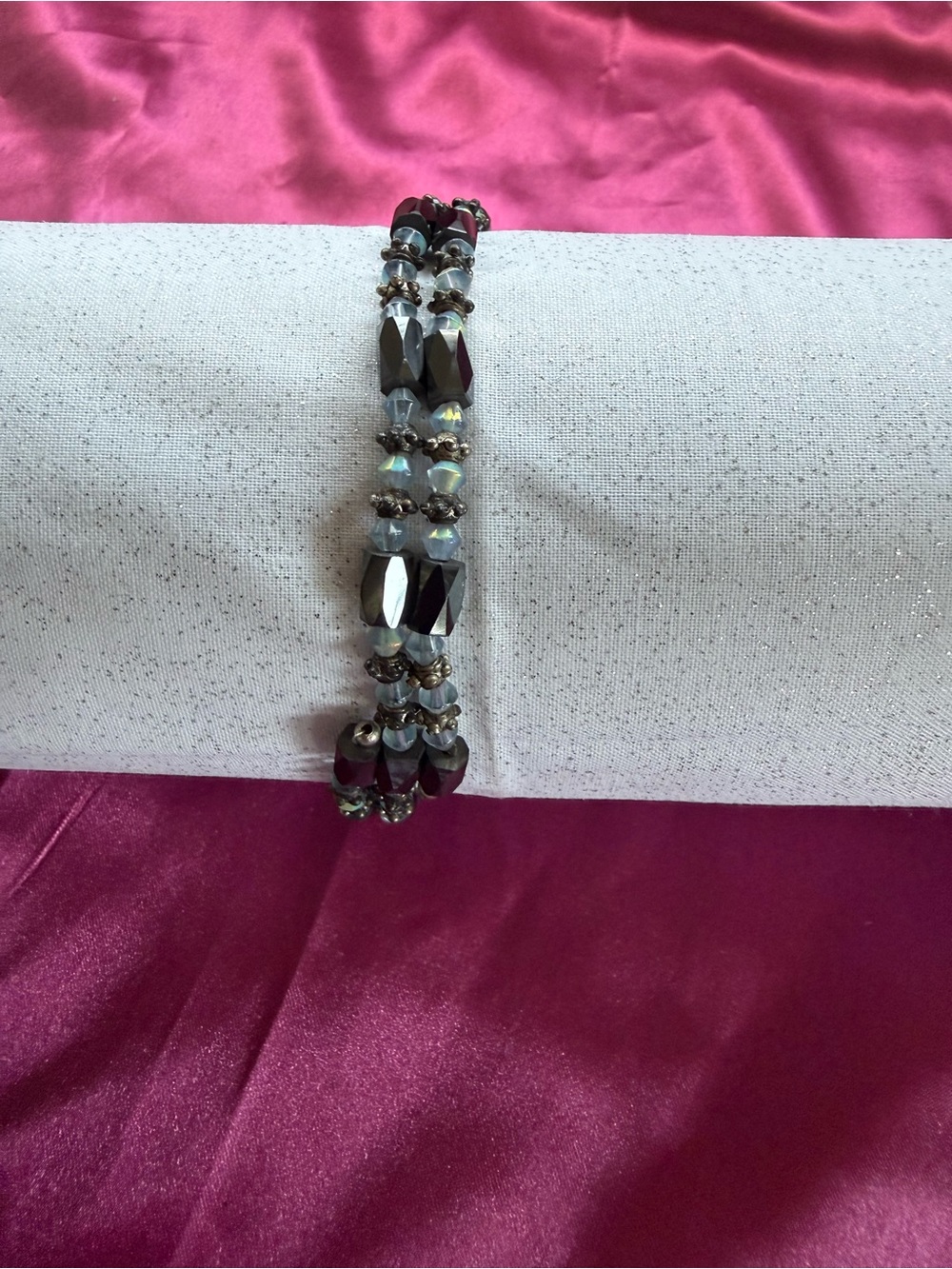 Beaded Magnetic Bracelet or Necklace 22" long for Magnetic Therapy Unisex design